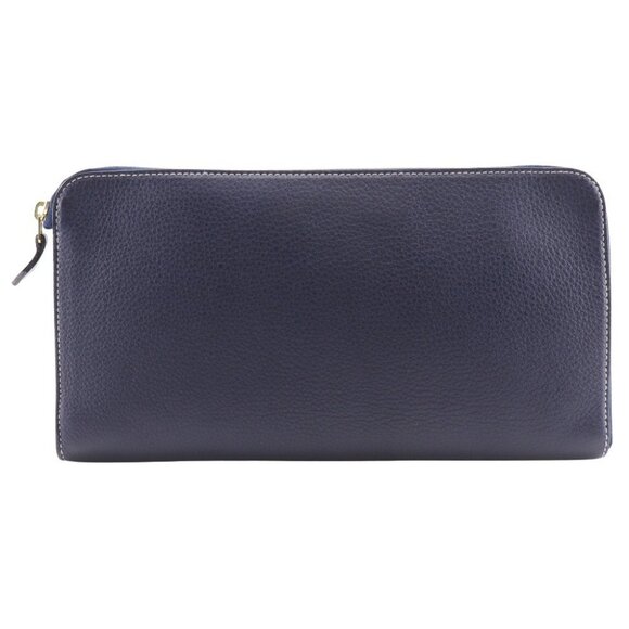 Cisei Document case Clutch bag 0934 Navy blue Calfskin mens - Picture 1 of 12